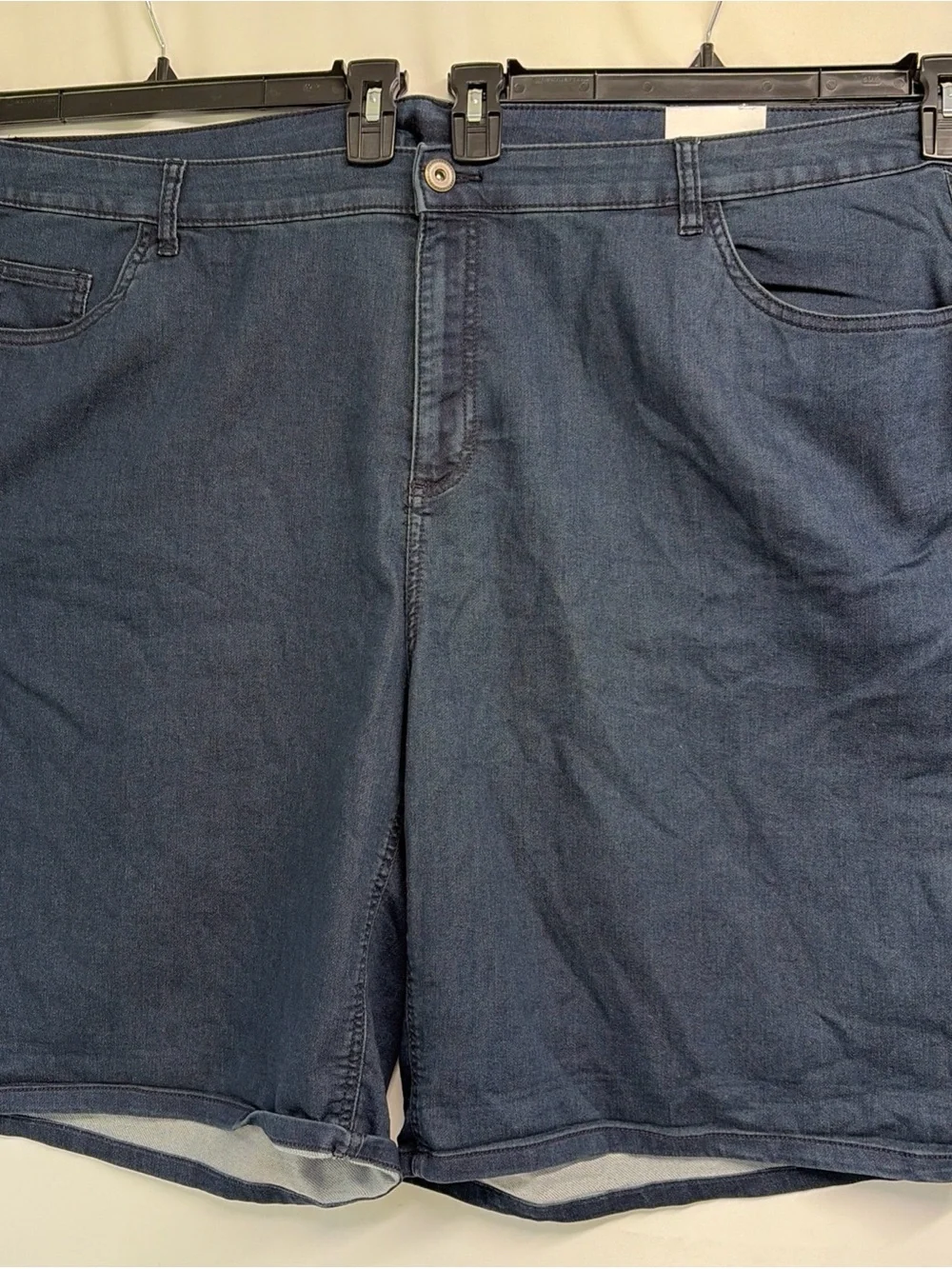 Catherines Women's 3X Everyday Fit Super Stretch Chambray Denim Shorts